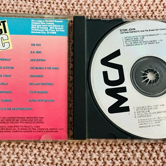 Captain Fantastic and the Brown Dirt Cowboy by Elton John (CD, Jul-1986, MCA) D1 - Picture 4 of 4